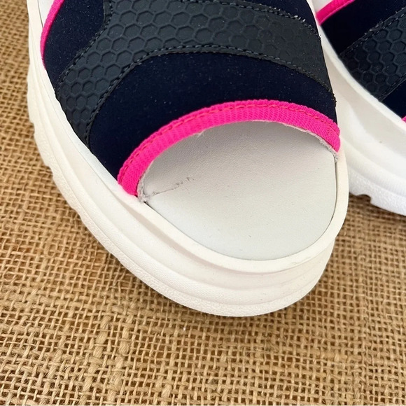 Joshua Sanders Fuxia Spice Scuba Pink Platform Sandals - Picture 12 of 15